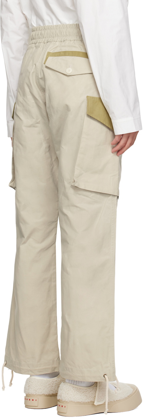 Nicholas Daley Beige Drawstring Trousers
