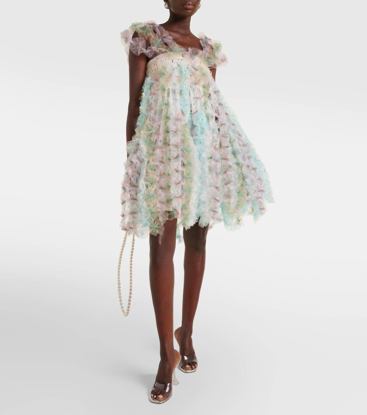 Susan Fang Floral off-shoulder midi dress