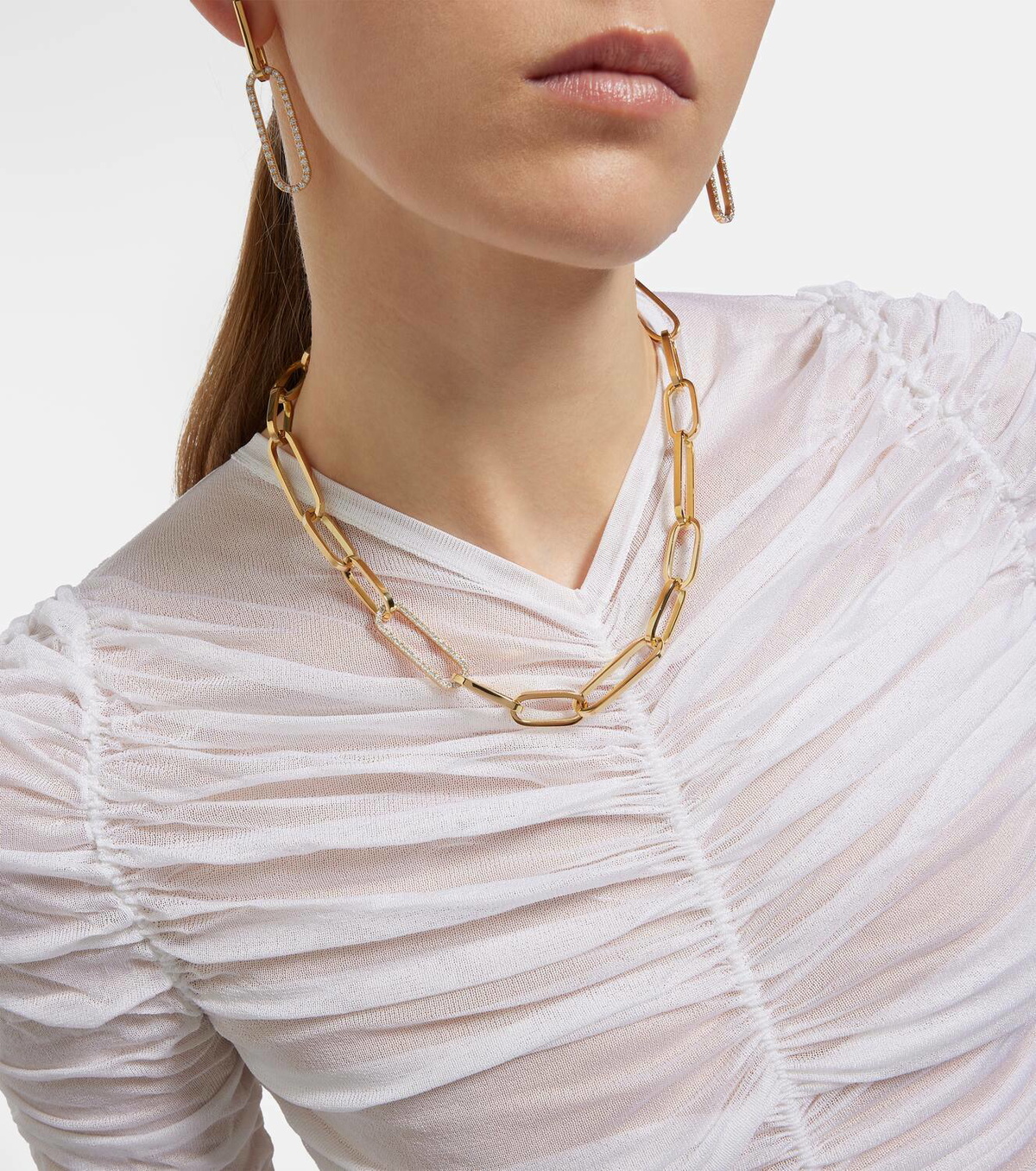 Bucherer Fine Jewellery Link 18kt gold necklace with diamonds