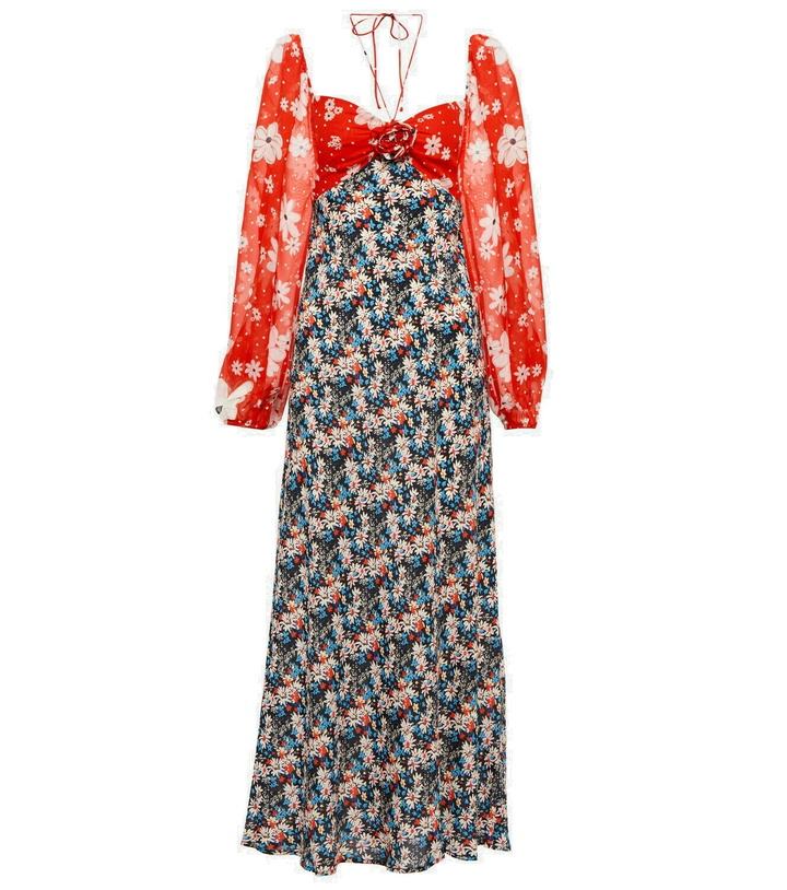 Photo: Rixo Jeanie floral silk-blend midi dress