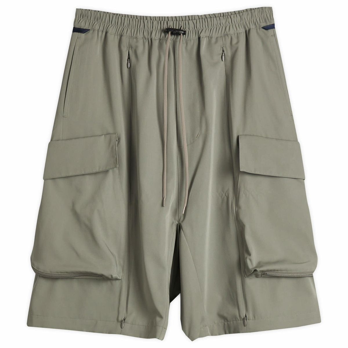 Poliquant Men's Deformed Cargo Pocket Jungle Trousers in Sand Grey
