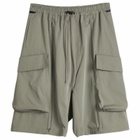 Poliquant Men's Deformed Cargo Pocket Jungle Trousers in Sand Grey