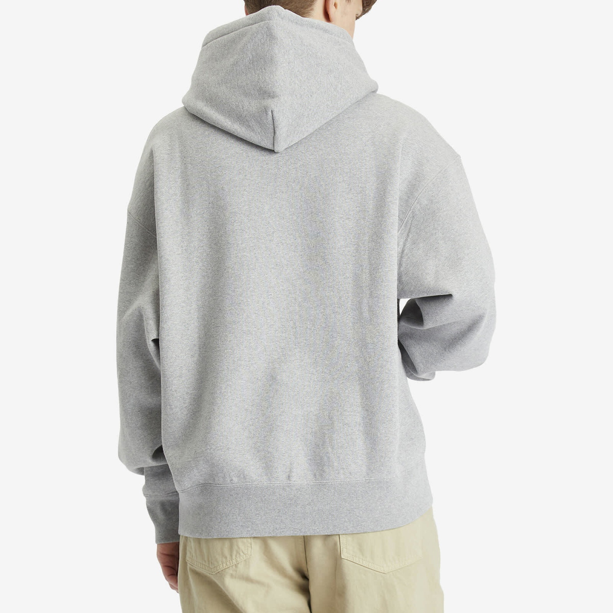 A Bathing Ape Men's Baseball Logo Relaxed Fit Pullover Hoodie in Grey