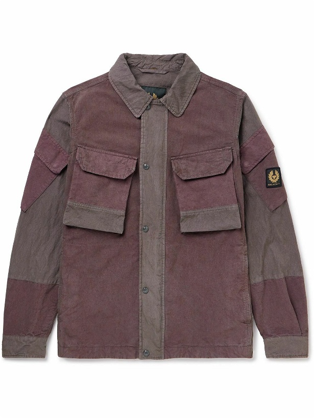 Photo: Belstaff - Canteen Panelled Canvas and Cotton-Blend Jacket - Purple