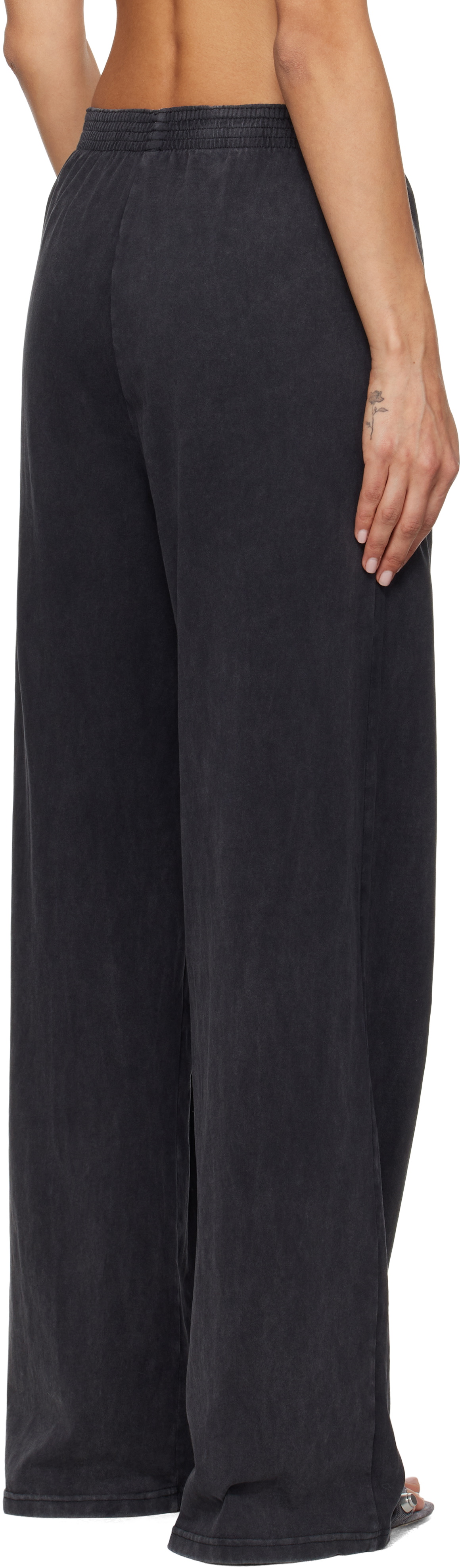 Alexander Wang Black Wide-Leg Lounge Pants