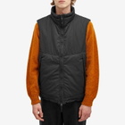 orSlow Men's Nylon Padded Vest in Black