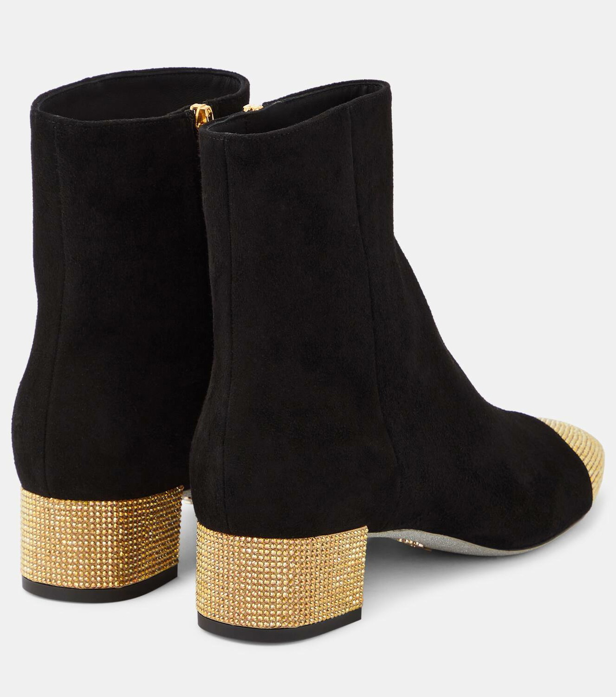 Rene Caovilla Embellished suede ankle boots