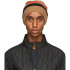 Burberry Brown Merino Wool Stripe Beanie