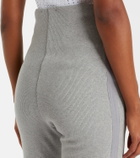 The Attico High-rise cotton jersey stirrup leggings
