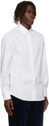 Brunello Cucinelli White Twill Button-Down Shirt
