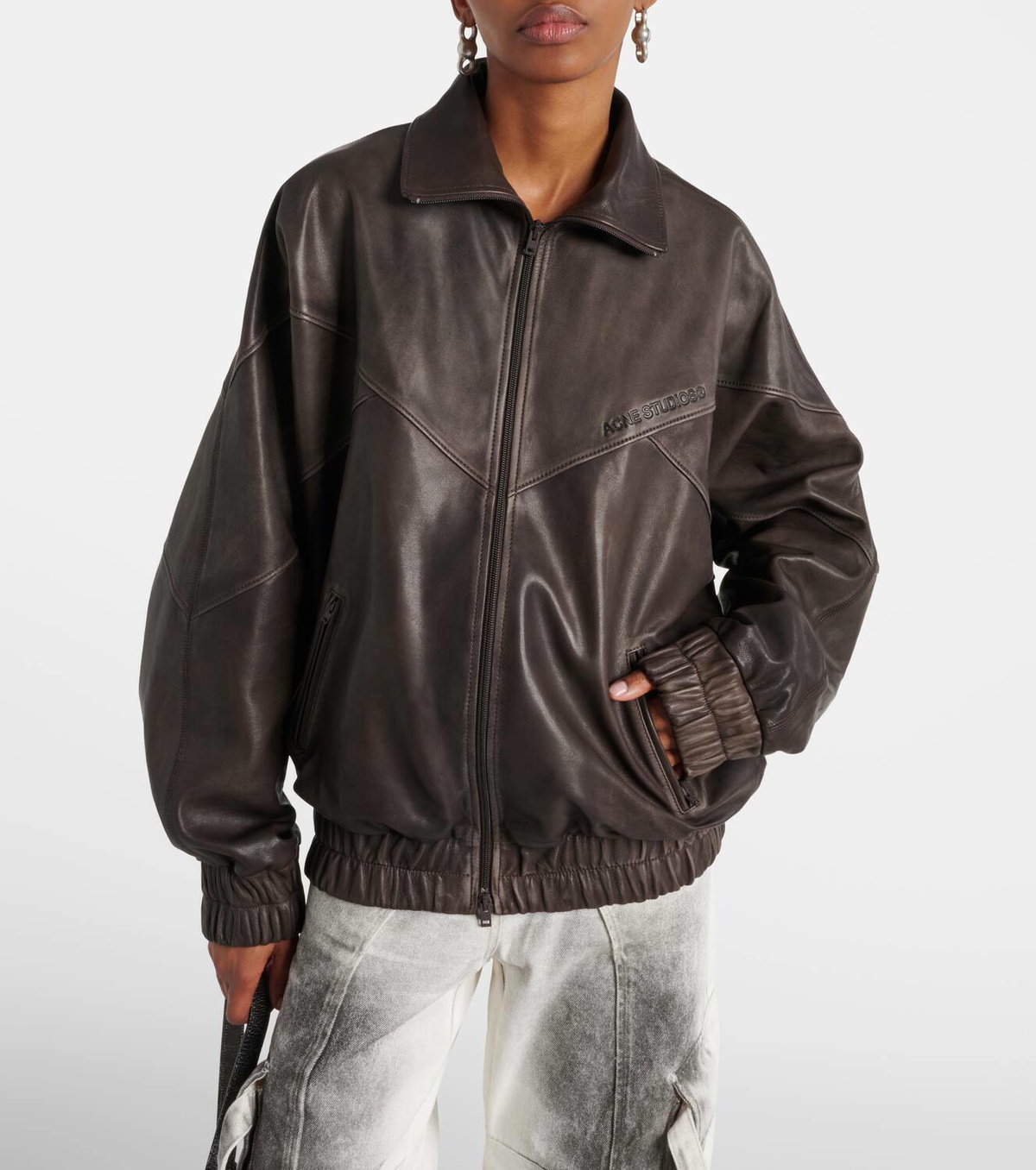 Acne Studios Letty leather bomber jacket Acne Studios