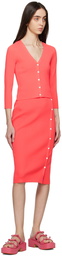 rag & bone Pink Asher Button-Up Midi Skirt