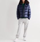 CHAMPION - Hooded Quilted Nylon Jacket - Blue