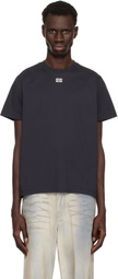GANNI Black Relaxed Rhinestone T-shirt