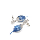 Ottolinger Women's Dipped Diamond Earrings in Royal Blue 