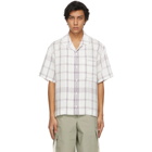 Jacquemus White and Purple Check La Chemise Jean Short Sleeve Shirt