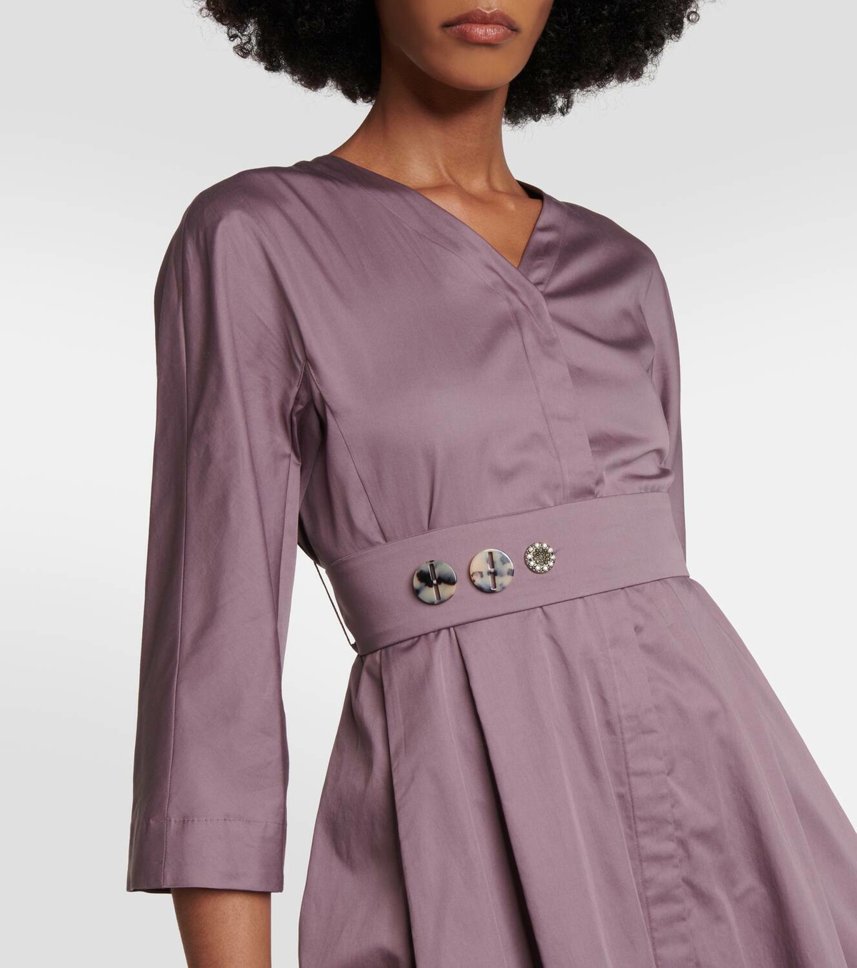関税送料込Max Mara Pleated Cotton Maxi Dress S Max Mara Pleated cotton midi dress S Max Mara