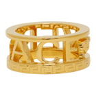 Versace Gold Cut-Out Logo Ring