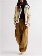 Loewe - Shearling-Lined Leather Aviator Jacket - Neutrals