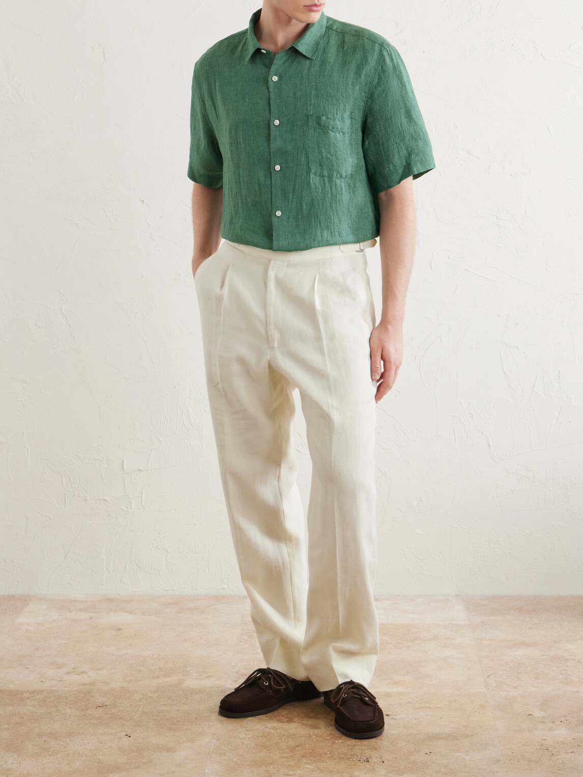 Sunspel - Linen Shirt - Green