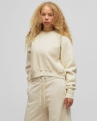 Les Tien Crop Crew Beige Sweatshirts