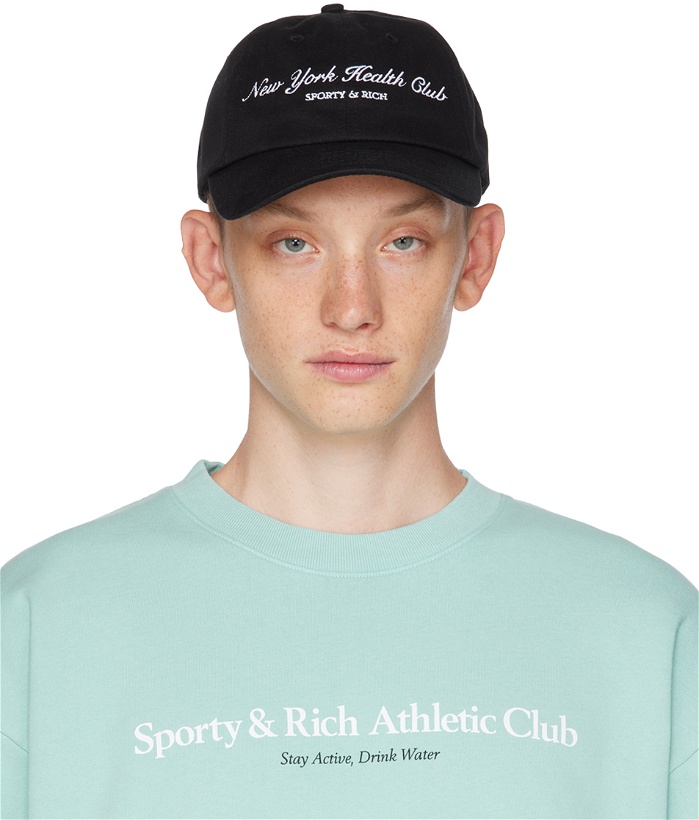 Photo: Sporty & Rich Black & White 'NY Health Club' Cap