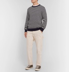 J.Crew - Striped Slub Cotton Sweater - Navy