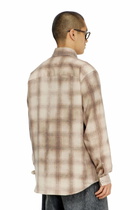 Diesel Check shirt in fluid fabric - Shirts Mens in Brown
