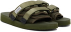 Suicoke Khaki MOTO-cab Sandals