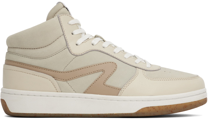 Photo: rag & bone Off-White Retro Court Mid Sneakers