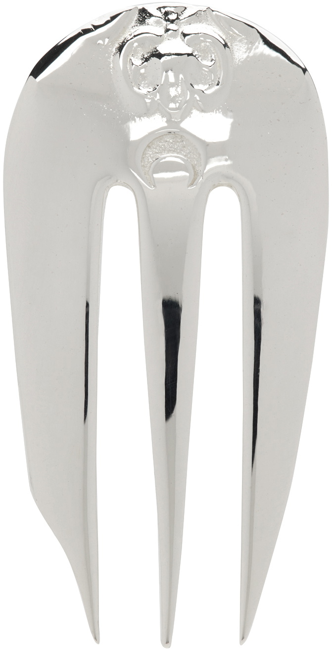 Marine Serre Silver Regenerated Fork Single Earring