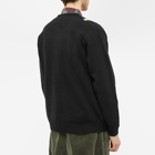 Beams Plus Men's 9G Stripe Cardigan in Black