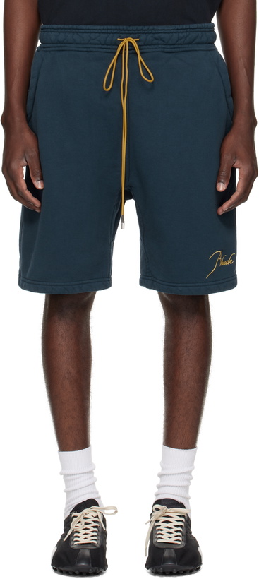 Photo: Rhude Navy Classique Sweat Shorts