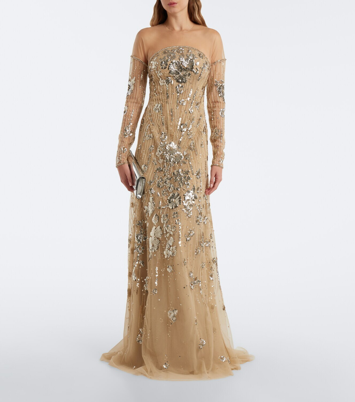 Georges Hobeika Embellished tulle gown