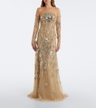 Georges Hobeika Embellished tulle gown