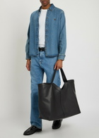 Saint Laurent Y Maxi Leather Tote bag - Black - One Size