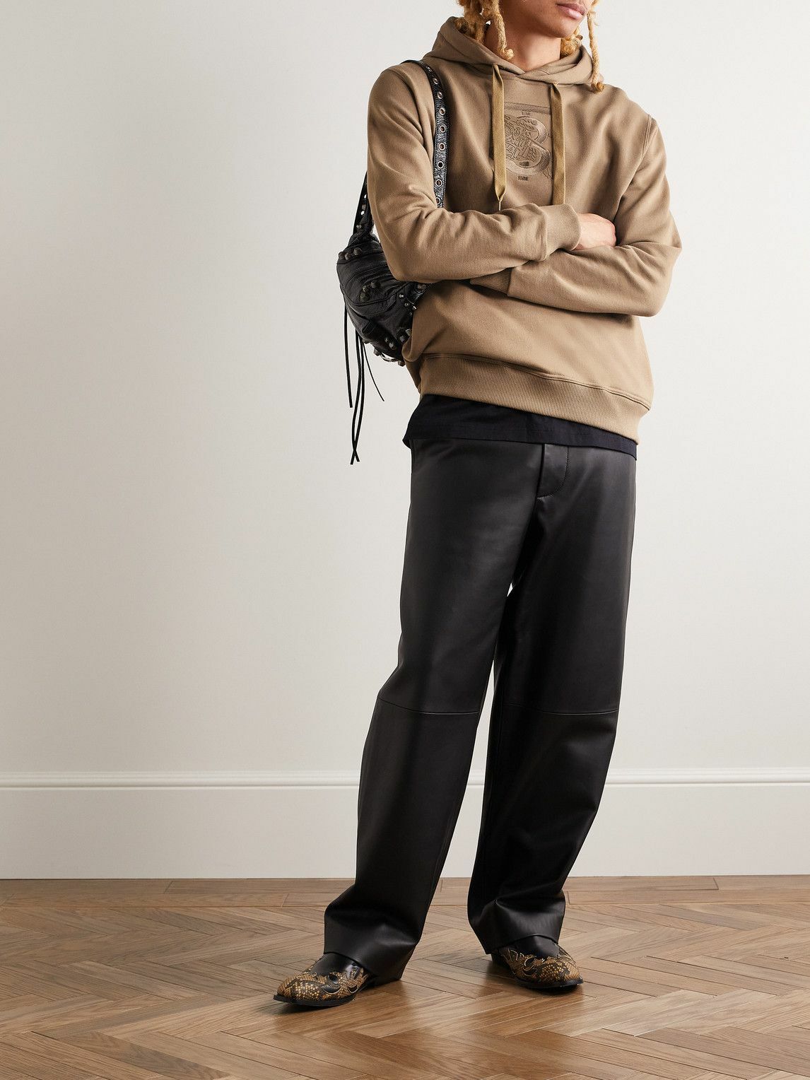 ♪【BURBERRY】バーバリー Logo Embroidered Hoodie Burberry embroidered-EKD logo-print Hoodie | Black | FARFETCH