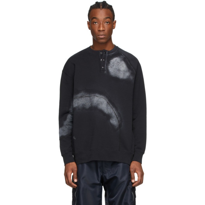 Photo: A-Cold-Wall* Black Over Spray Buttoned Sweatshirt