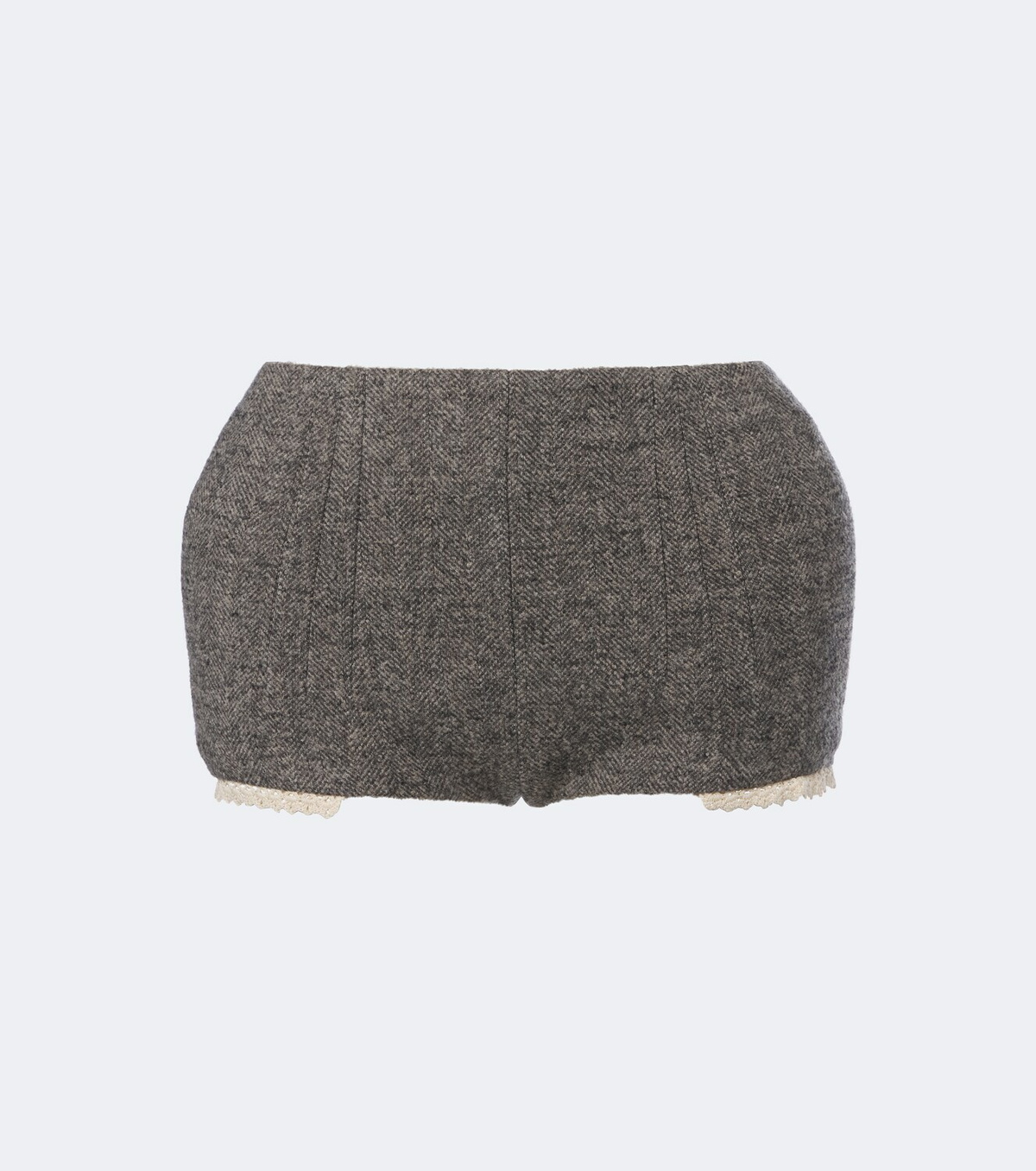 Magda Butrym Herringbone wool and cashmere-blend shorts