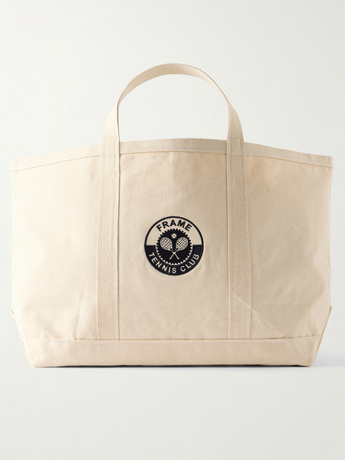 FRAME - Logo-Appliquéd Cotton-Canvas Tennis Tote Bag