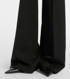 Sportmax Virgin wool flared pants