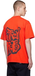 Stray Rats Orange Wonky T-Shirt