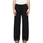 Merz b. Schwanen Black Authentic Fleece Straight Leg Cotton Sweatpants
