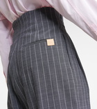 Loewe - Striped wide-leg wool-blend pants