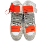 Off-White White and Orange Off-Court 3.0 Sneakers