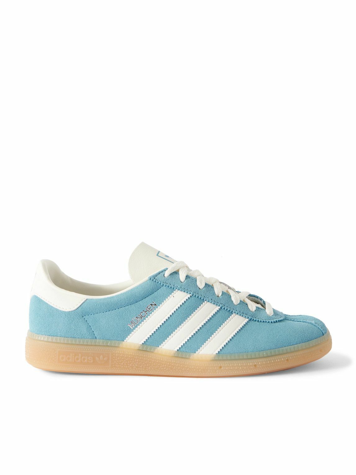 adidas Originals - Muenchen Leather-Trimmed Suede Sneakers - Blue