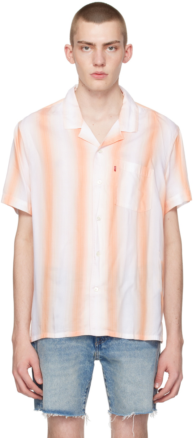 Photo: Levi's Orange & White Sunset Shirt
