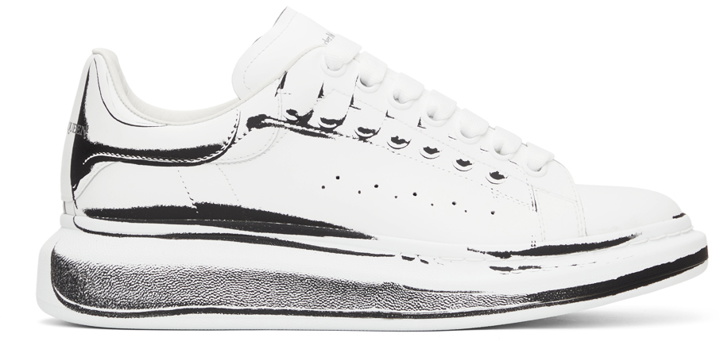 Photo: Alexander McQueen White Graphic Printed Sneakers