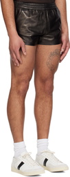 TOM FORD Black Light Nappa Leather Shorts