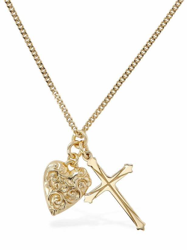 Photo: EMANUELE BICOCCHI - Cross & Arabesque Heart Charm Necklace